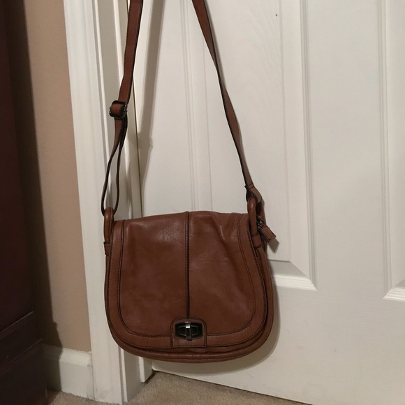 Clarks Handbags - Clark’s Cognac Flap Crossbody